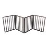Pet Gate – Dog Gate for Doorways;  Stairs or House – Freestanding;  Folding ;  Dark Brown; Arc Wooden